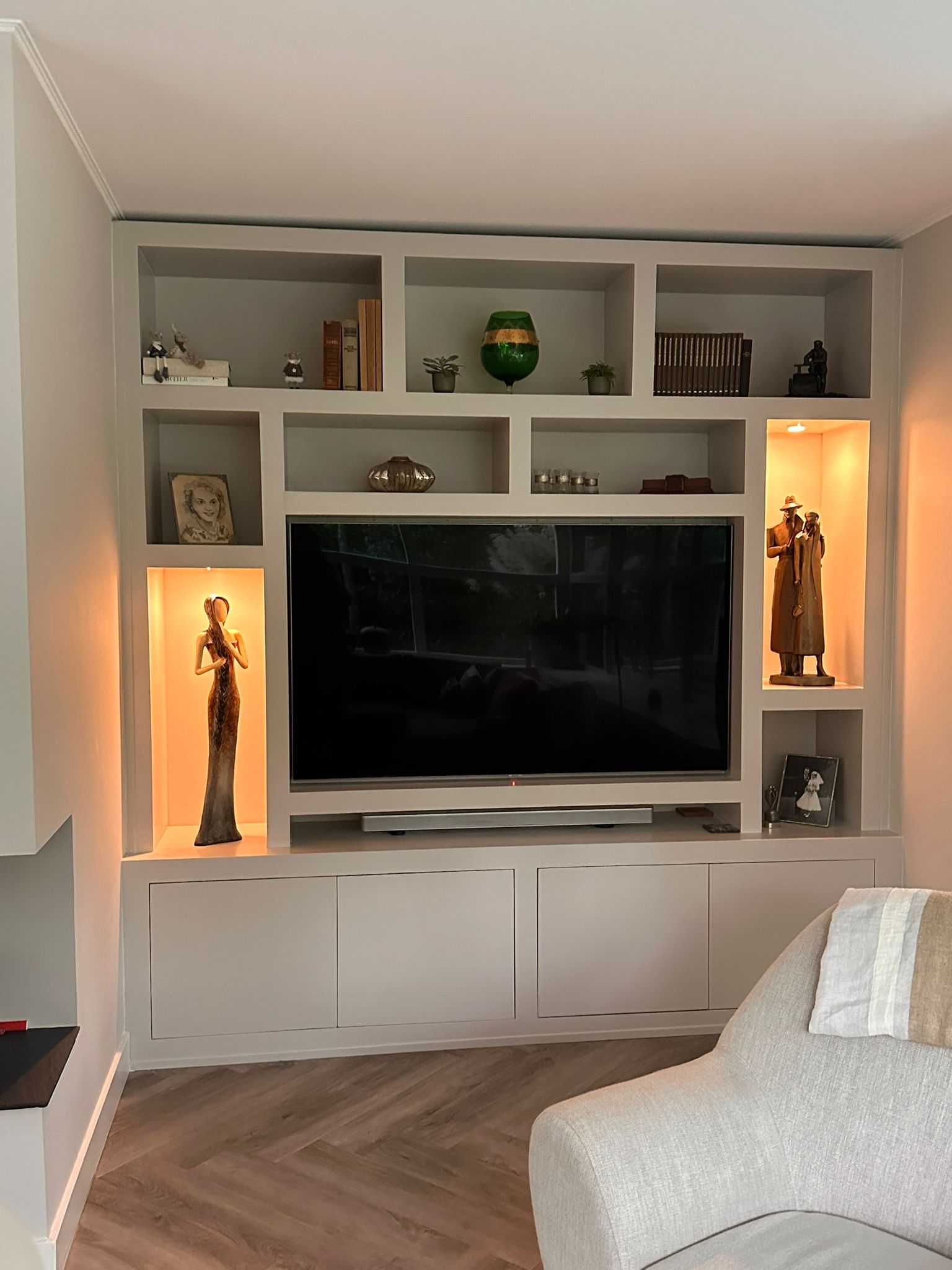 Inbouwkast op maat met spots